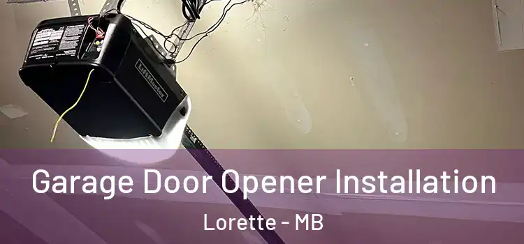  Garage Door Opener Installation Lorette - MB
